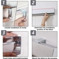 thumbnail image 6 of LUCKUP Cordless Roller Shades Blackout Window Blinds with Valance Cover Fabric Room Darkening Shades Privacy Protection for Home Office Bedroom Easy to Install 26" W x 72" L(Grey), 6 of 7