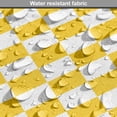 thumbnail image 5 of Yellow and White Dining Chair Pad, Diagonal Checkered Old Fashioned Retro Style Grid Mosaic Pattern, Water Resistant Pillow with Straps for Kitchen Seats, 8 Pieces Set, Yellow and White, by Ambesonne, 5 of 5