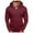 Wine, variant on Hoodies for Men Zip up Slim Fitted Sweatshirts with Pockets Fall Winter Solid Color Casual Workout Cardigan Mens Winter Coats 2Xl