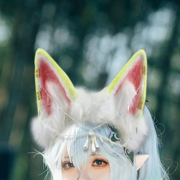 Sharprepublic Cat Ears Headband Comfortable Headpiece for Women Girls Daily wearing Makeup Yellow