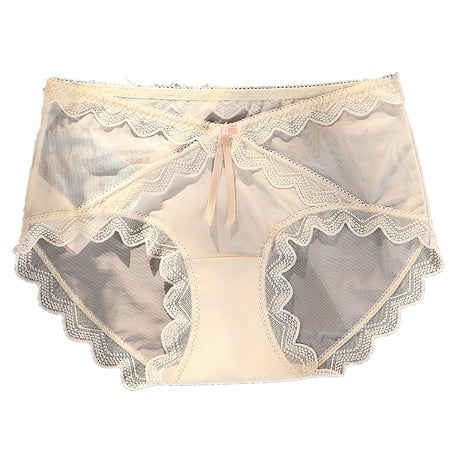 Jamicy Womens Panties Lace Panties Women French Hipster Underwear Low Rise Stretch Briefs Panty No Show Panties for Women 60-80 Kg