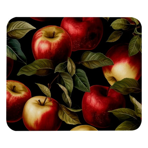 Thanksgiving Apple Mouse Pad , Soft Cute Computer Mouse Mat with Rubber Base, Easy to Slide, Personalized Design, Portable