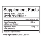 NutriFlair Ashwagandha Capsules for Natural Anxiety and Stress Relief Dietary Supplements 120 Capsules