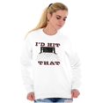 thumbnail image 4 of Id Hit That Funny Bowling Alley Unisex Plus Fleece Graphic Sweatshirt Brisco Brands 2X, 4 of 5
