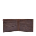 thumbnail image 2 of Monedero Fossil Derrick de piel, plegable, 2 en 1, 2 en 1, para hombre, marrón, 2 of 5