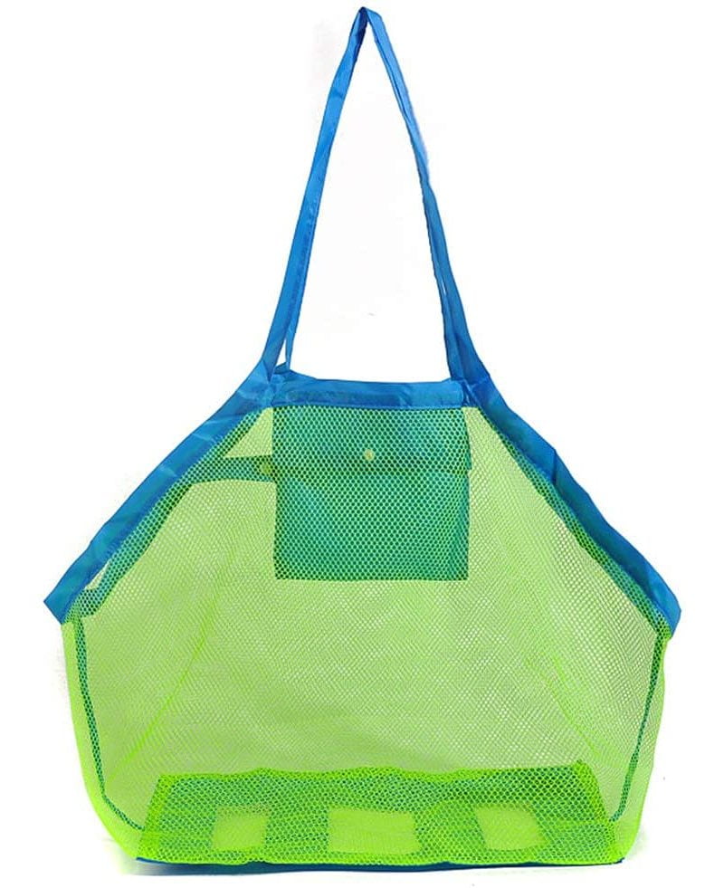 Beach bag beach toys sand toys bag, mesh bag large beach bag green ...