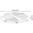 thumbnail image 4 of vidaXL Plateau de Table 70x2 cm Rond en Bois Massif d'Acacia, 4 of 5