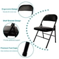 thumbnail image 6 of VECELO Set of 4 Metal Folding Chair with Padded Seat & Double Hinged Back for Home Office, Black, 6 of 8