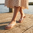 thumbnail image 4 of Cushionaire Cora Flip Flops for Women | Vacation Beach Essentials | Women's Casual Thong Sandals with Wide Widths Available, 4 of 20