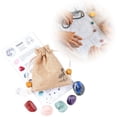 thumbnail image 1 of WIZUTIZ Gemstones Astrology Set Natural Crystal Twelve Constellations Cloth Bag Set Home Assembly Eco-Friendly, 1 of 4