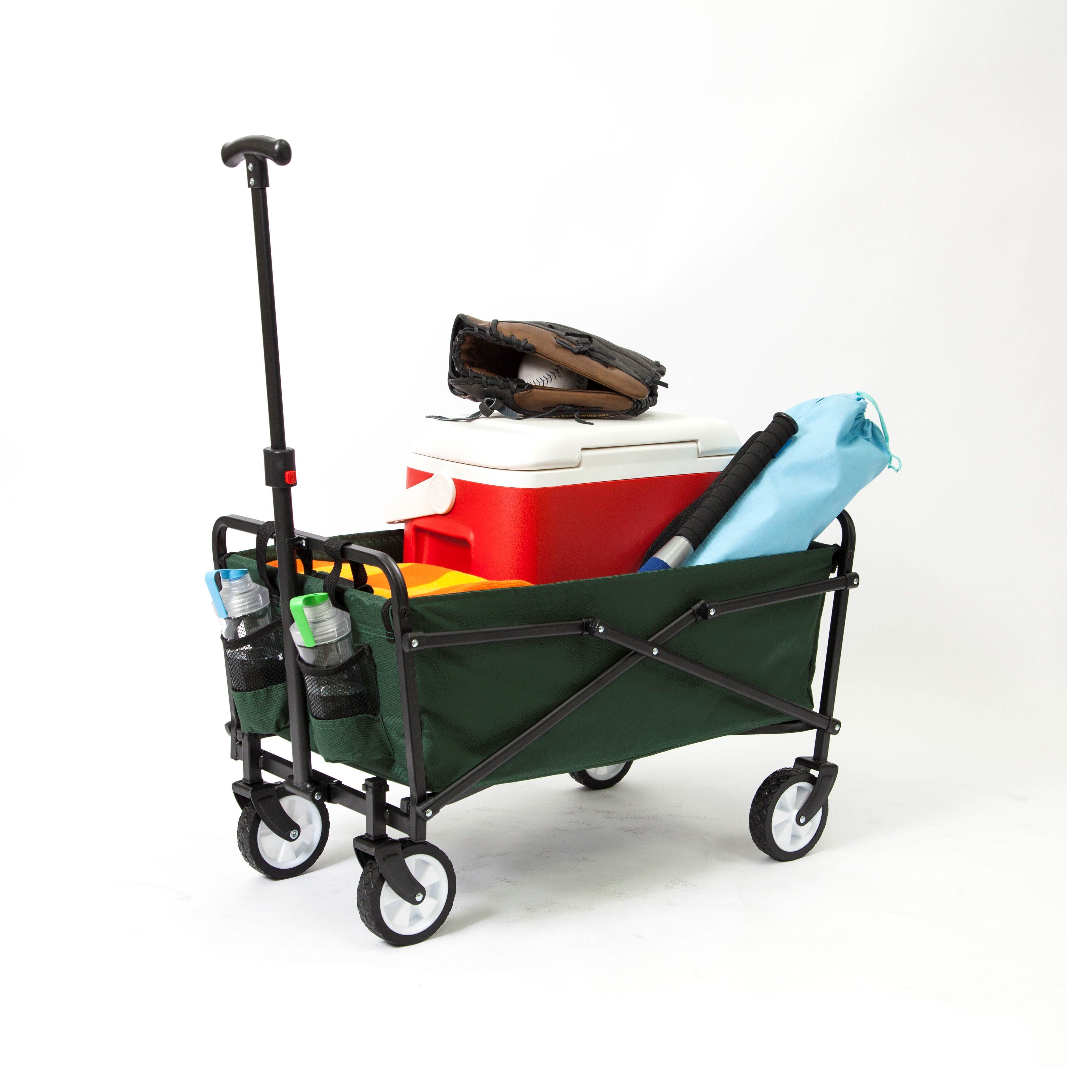 Seina Heavy Duty Compact Folding 150 Pound Capacity Outdoor Utility Cart,  Green