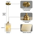 thumbnail image 5 of Natural Alabaster Modern Pendant Light Gold Brass Kitchen Island Bedroom Living Room, 5 of 12