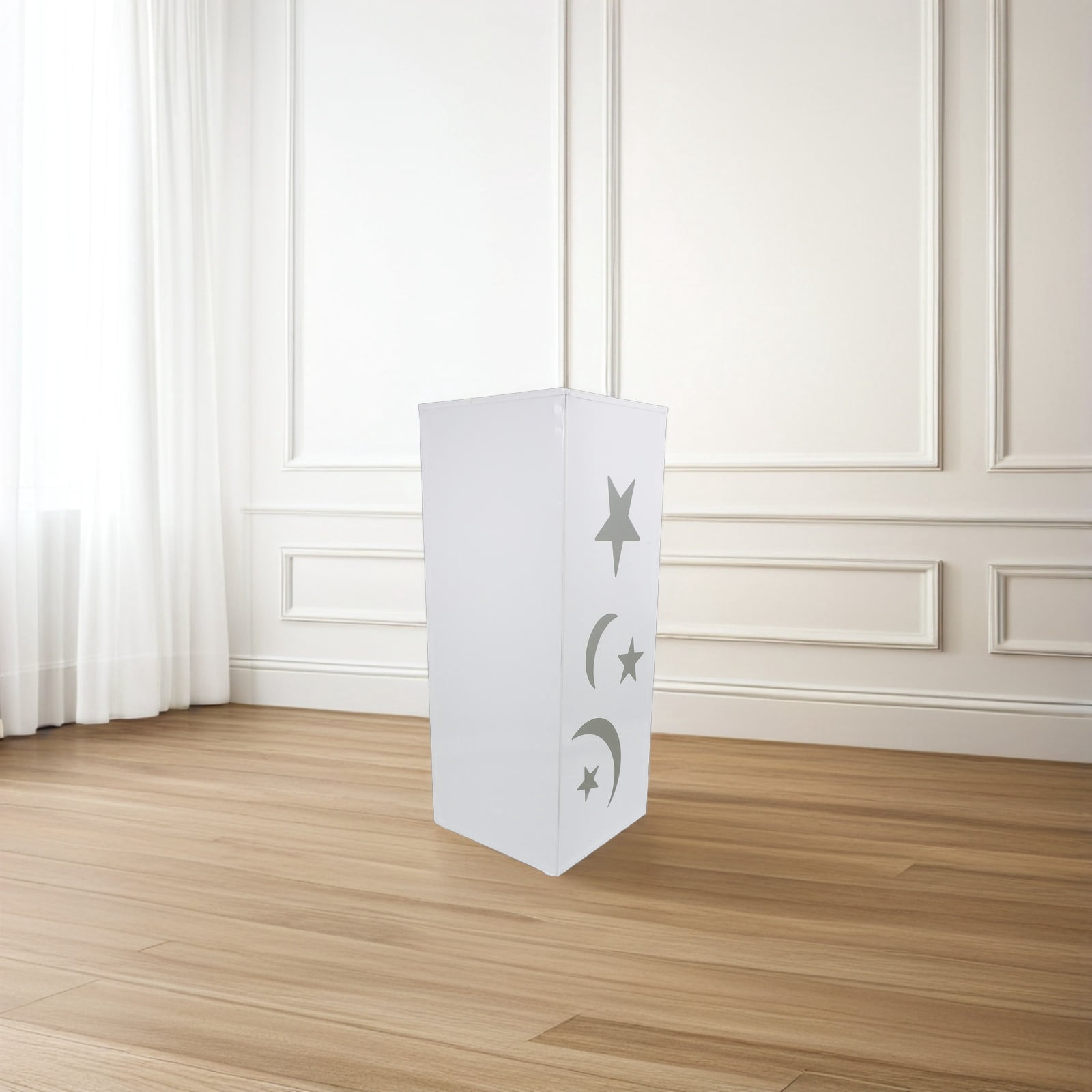 FOMIYES Metal Umbrella Stand with Star and Moon Design, Stylish Indoor Entryway Organizer for Home and Office Storage