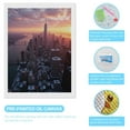 thumbnail image 3 of Diamond Art Kit for Adults, Cityscape Sunset Skyscrapers Skyline Diamond Painting for Adults Beginners, 5D DIY Diamond Art Painting Kits, Colorful Diamond Painting Craft for Home Decor 12x16, 3 of 7