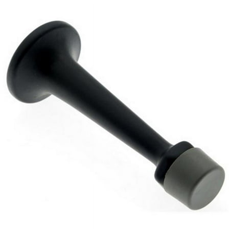 Idh by St. Simons 13010-019 Solid Brass Arrow Base Door Stop, Matte Black - 3 in.
