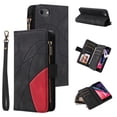thumbnail image 1 of Compatible avec iPhone 8/7 Étui Portefeuille avec Fentes pour Cartes en Cuir PU Fermeture Éclair Folio Rabattable, 1 of 5