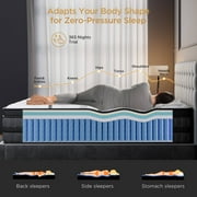 GREOO Full Mattress 14 Hybrid Mattress in a Box Gel Memory Foam and Pocket Springs with Motion Isolation, Medium Firm, Pressure Relief, CertiPUR-US® Certified Inner Foam