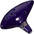 thumbnail image 1 of Divertida ocarina de cerámica de 12 agujeros en do alto con cordón ajustable negro (azul), 1 of 7
