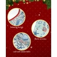 thumbnail image 6 of Blue Teal Pink Coastal Christmas Tree Skirt 36 Inches Large Christmas Skirt Tree, Summer Beach Nautical Coral Starfish Tree Skirt Christmas Decorations for Fireplace Party Holidays Indoor Outdoor, 6 of 7