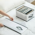 thumbnail image 4 of Organizer Set - 1 Extra High Compartments For T-Shirts  Sweaters & Underwear - Organization Boxes Made Of Fabric, 4 of 6