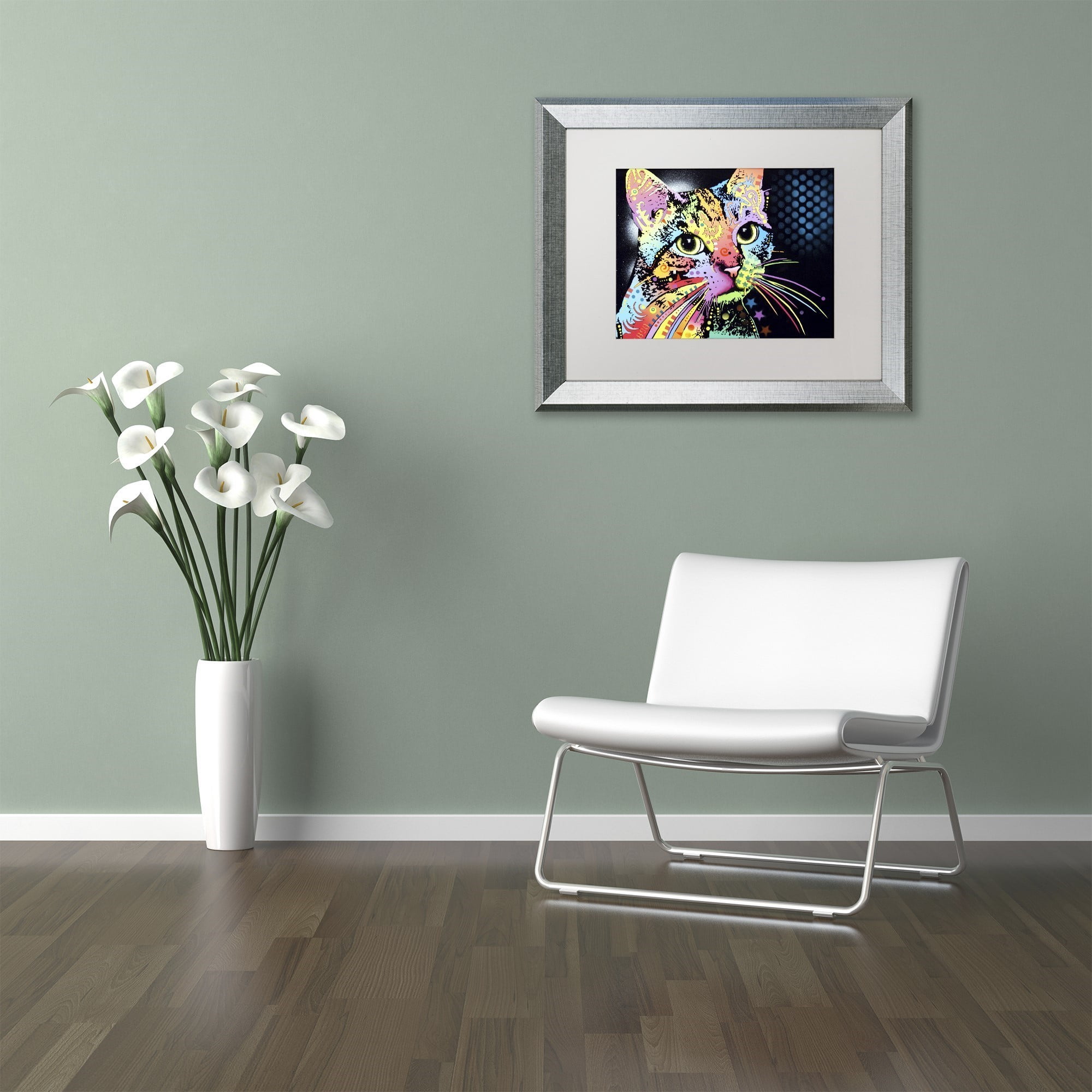 Trademark Fine Art "Catillac New" Canvas Art by Dean Russo, White Matte, Silver Frame