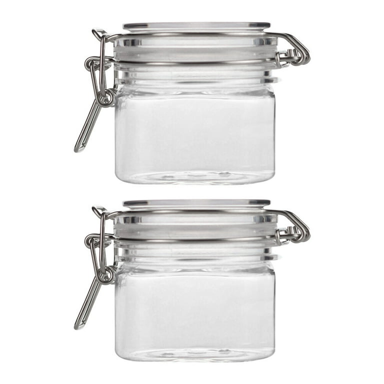 EZOWare 6oz Airtight Glass Jars with Brushed Silver Lids, Set of 12 Kitchen  Clear Food Canister Storage Container for Yogurt, Jelly, Dessert, Honey