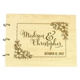 thumbnail image 1 of Wooden Wedding Guest Book Personalized Name And Date Rustic Wood Engraved Advice Book Photo Album, 1 of 6