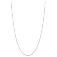 thumbnail image 4 of Auriga Fine Jewelry 14K White Gold .8 mm Round Cable Chain Necklace for Women 20", 4 of 6