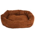 thumbnail image 2 of Majestic Pet Faux Suede Bagel Pet Bed for Dogs, Calming Dog Bed Washable, Large, Rust, 2 of 5