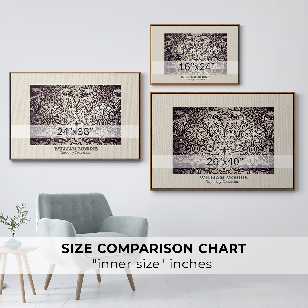 Vintage Abstract Print-XXXVI Framed in Walnut Wood Gallery Wrapped Canvas 17 in. x 25 in.