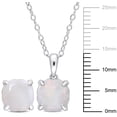 thumbnail image 2 of Everly Women's Opal Sterling Silver Earrings, 2 of 7