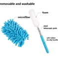 3 Pcs Microfiber Extendable Duster,Washable Hand Dusting Wand