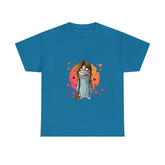 Scary Girl with her Teddy Bear Halloween T-Shirt