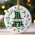 thumbnail image 4 of Adorno navideño personalizado para bebé con inicial y nombre, accesorios para fotografías navideñas, adornos navideños, regalo de recuerdo para recién nacidos, 4 of 5