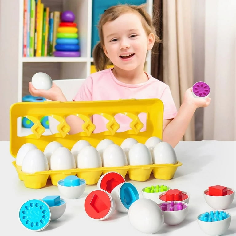 Brinquedos bebês Montessori Brinquedos Ovo 3D Puzzle Jogo Aprendizagem  Brinquedos Jogos Inteligentes De Matemática Ovos Sorter Combinando  Parafusos Kids Presente