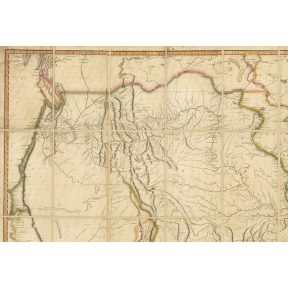1816 Map of the United States with the contiguous British and Spanish Possessions