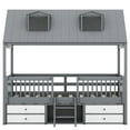 thumbnail image 4 of Pinovk Twin Size Wood Bed House Bed Frame,Gray, 4 of 19