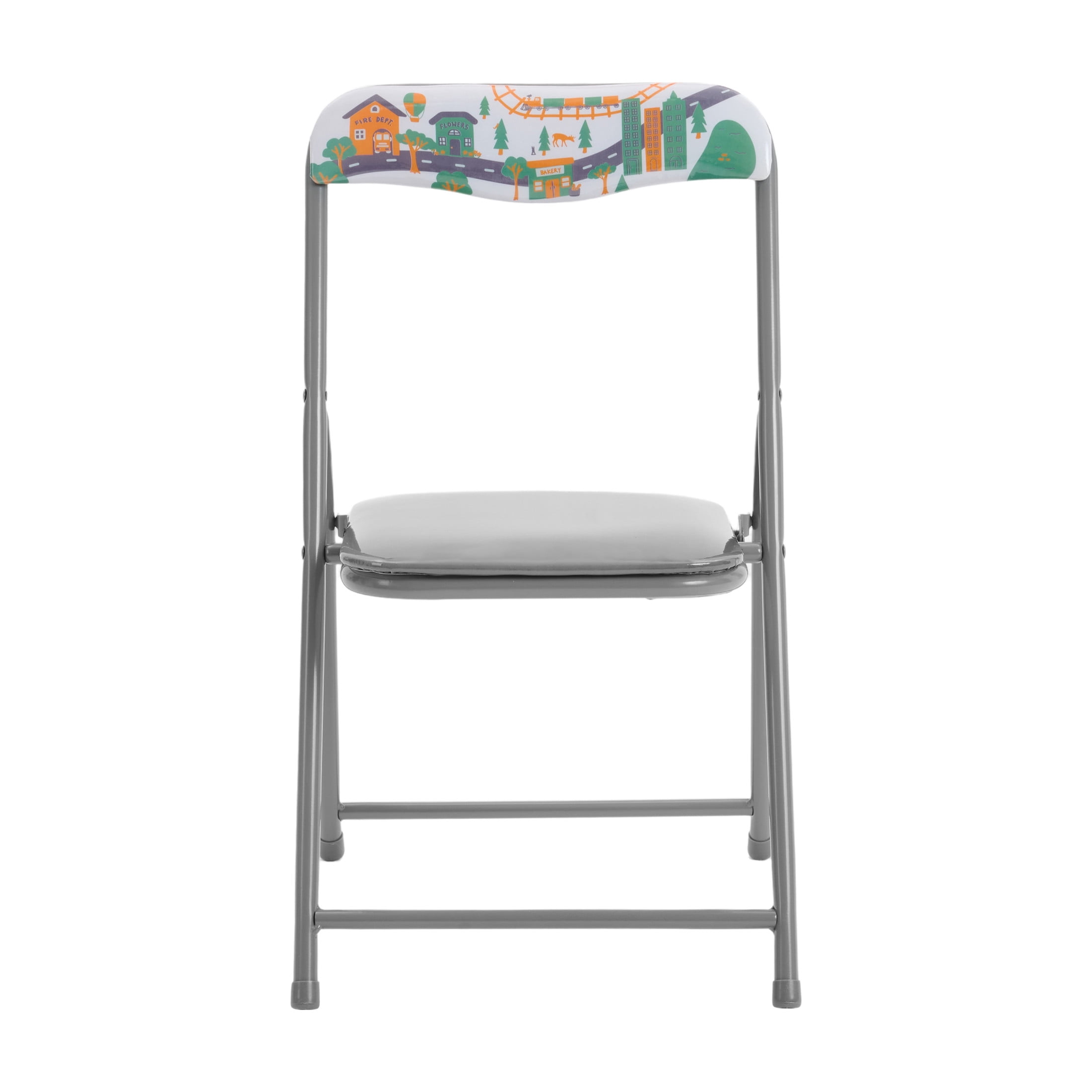 Flash Furniture Kids Printed 5 Piece Folding Table and Chair Set