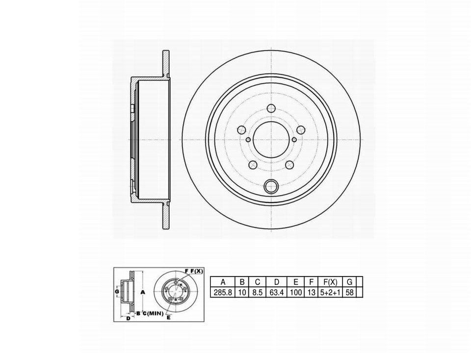 Winstop Brake Rotor, Rear WS239697, Subaru Forester 2013-2009