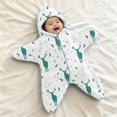 thumbnail image 4 of YunPes Baby Starfish Onesie Winter Warm Fleece Jumpsuit Newborn Wearable Blanket Swaddle Sack Baby One Piece for Halloween Christmas, 4 of 5