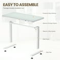 AIMEZO 45 Inch Adjustable Glass Standing Desk with Drawers, Electric