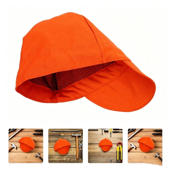 Nicehomfit Windproof Flame Resistant Welding Hat for Welders with Dual Wear Design in Bright Orange
