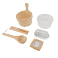 thumbnail image 4 of Steam Room Wooden Bucket Set,  Wood Bucket Hourglass Set Leakage Proof 4L  For, 4 of 8