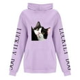 thumbnail image 3 of QBGSAY Women'S Sweatshirt Heartwarming Funny Cat And Dog Print Casual Drawstring Hoodie Athletic Pullover Tops, 3 of 5