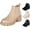 L-Wheat SU, variant on : Dance- Womens Platform Ankle Boots Elastic Chunky Block Heel Chelsea Booties Lug Sole Combat Shoes (L-Wheat SU, 9)