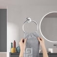 thumbnail image 6 of RUseeN Sliver Towel Ring 2 Pack, SUS304 Stainless Steel Hand Towel Holder for Bathroom Kitchen, Modern Style Towel Hanger, Thicken Ring Towel Holder, Towel Rack Round Wall Mounted, 6 of 7