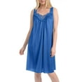 thumbnail image 2 of EZI Nightgowns for Women - Soft & Breathable Satin Night Gowns for Adult Women - Medium to Plus Size Womens Sleep Shirts - Knee-Length Nightgown, 2 of 6