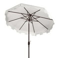 thumbnail image 5 of SAFAVIEH Outdoor Collection Zimmerman 11-Foot Round Market Umbrella Beige/White, 5 of 6