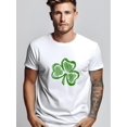 thumbnail image 1 of Camiseta informal de manga corta con estampado de trébol del Día de San Patricio para hombre, cuello redondo, para primavera y verano. Camisetas de cuello redondo con estampado moderno para hombre. Ca, 1 of 7