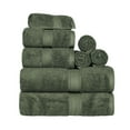 thumbnail image 2 of Premium Egyptian Cotton Highly Absorbent Assorted 8-Piece Plush Towel Set - 30" x 55", 20" x 30", 13" x 13", 2 of 9